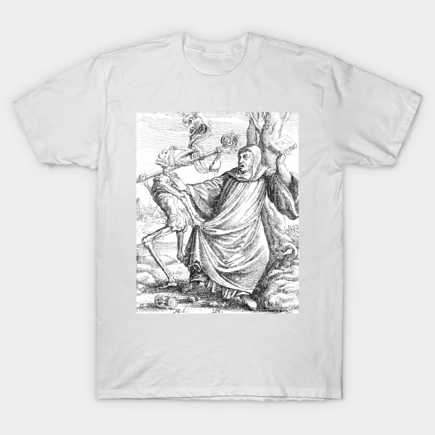 The  Abbot, the Dance of Death - Hans Holbein T-Shirt by themasters